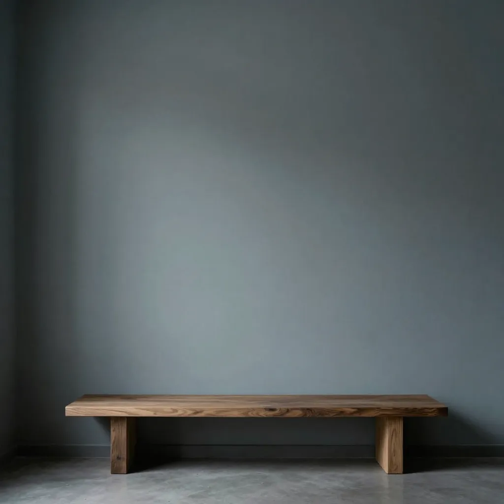 Serene living room with natural elements